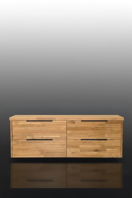 مغسلة خشب طبيعي بتصميم عصري